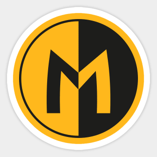 Superhero M (Black and Transparent) Sticker